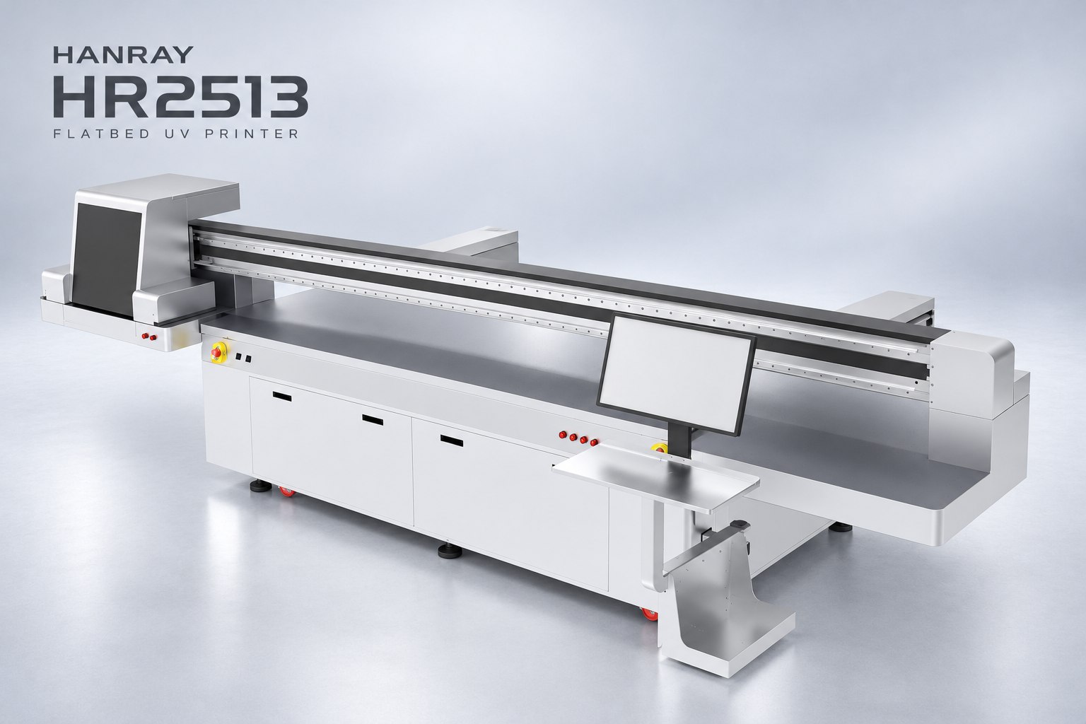 HR2513G UV Flatbed Printer — Hanray UV printer, factory photograph